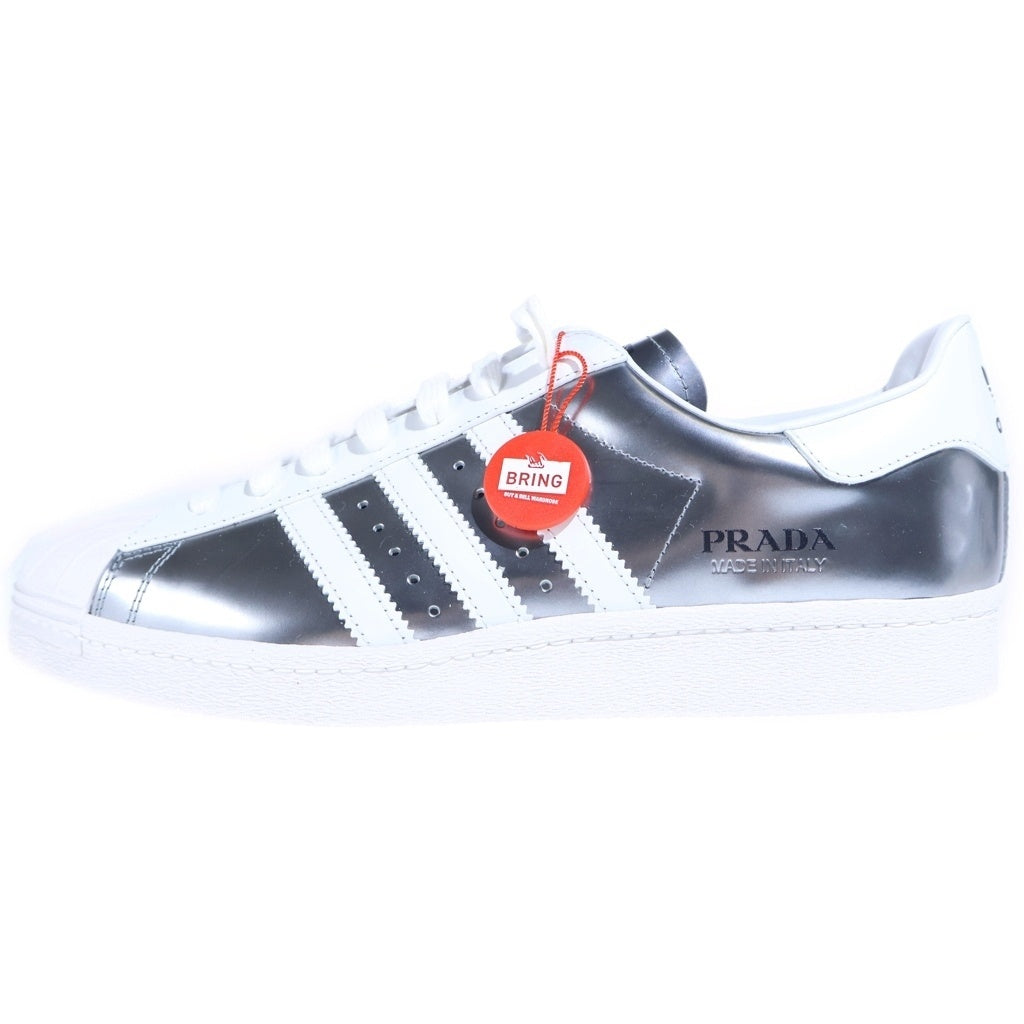 PRADA(プラダ) ×adidas Superstar アディダス スーパースター ローカットスニーカー ホワイト/シルバー US10.5/27.5cm FX4546