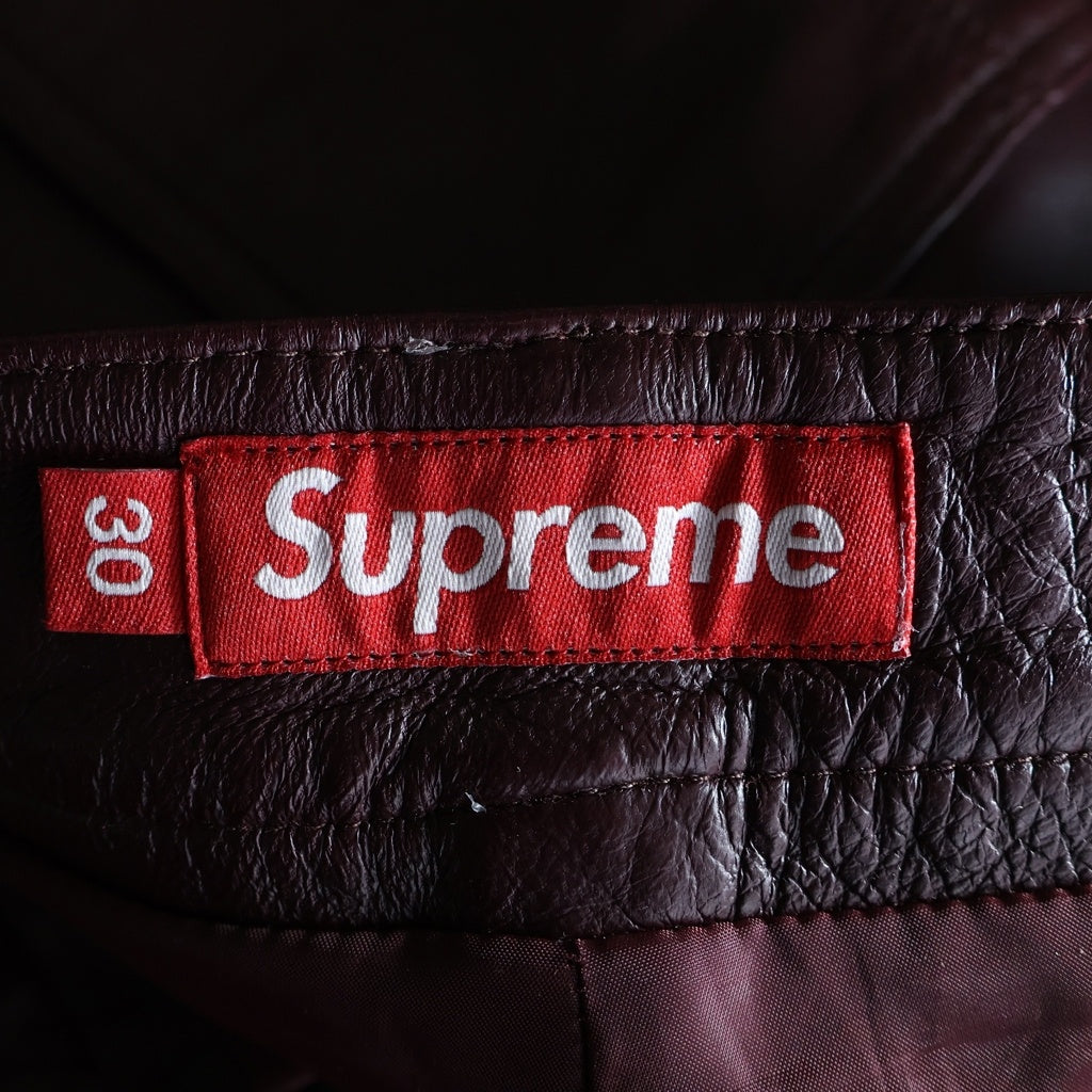 SUPREME(シュプリーム) 26SS Leather Double Knee Painter Short レザーダブルニーペインターショーツ ボトムス レッド