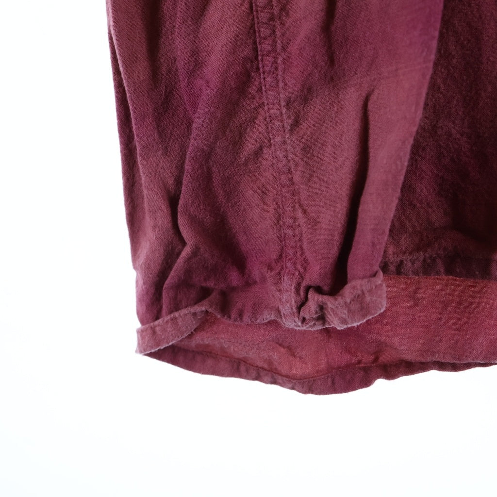 WACKO MARIA(ワコマリア) 25SS OMBRE CHECK OPEN COLOR SHIRT オンブレチェックオープンカラーシャツ 半袖シャツ レッド