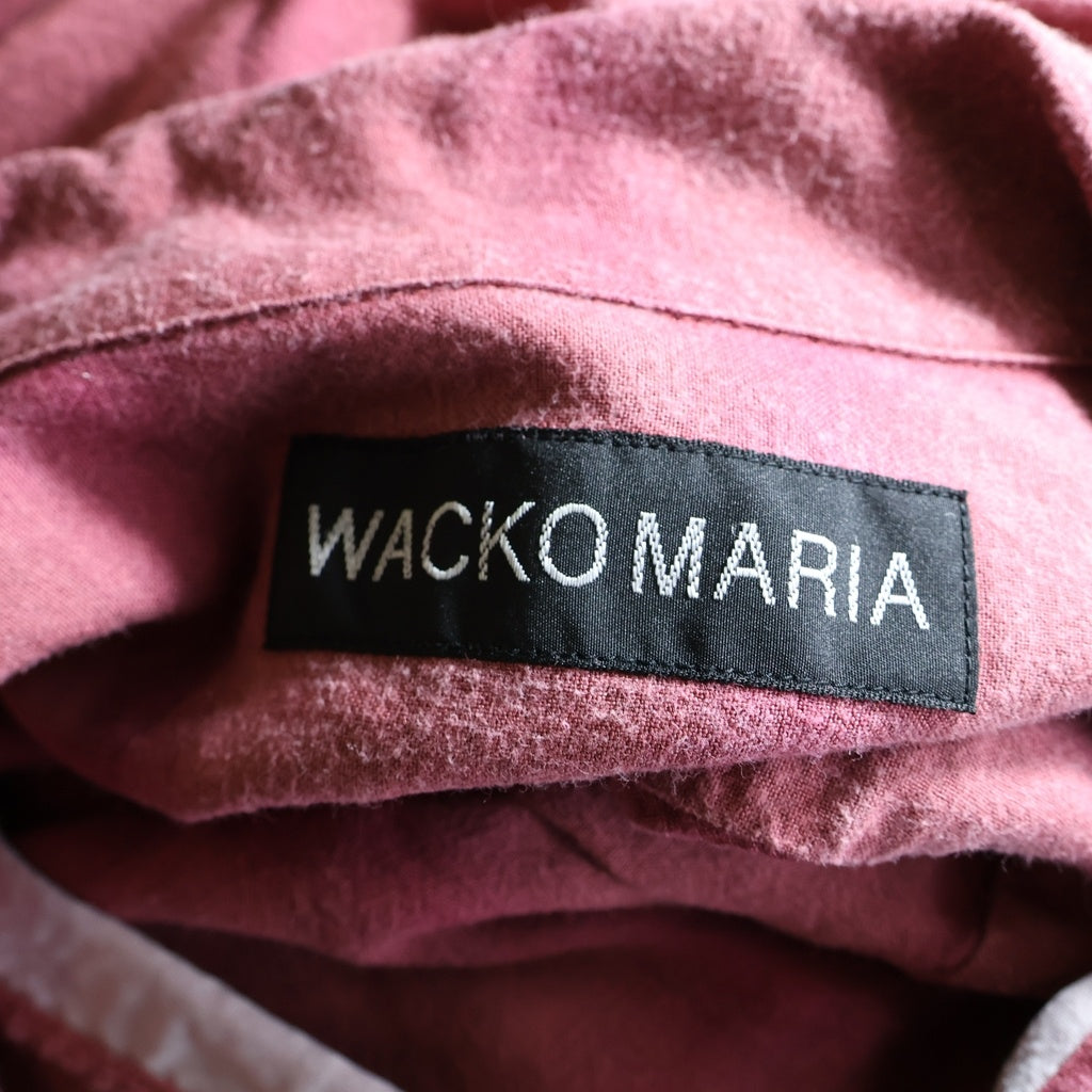 WACKO MARIA(ワコマリア) 25SS OMBRE CHECK OPEN COLOR SHIRT オンブレチェックオープンカラーシャツ 半袖シャツ レッド