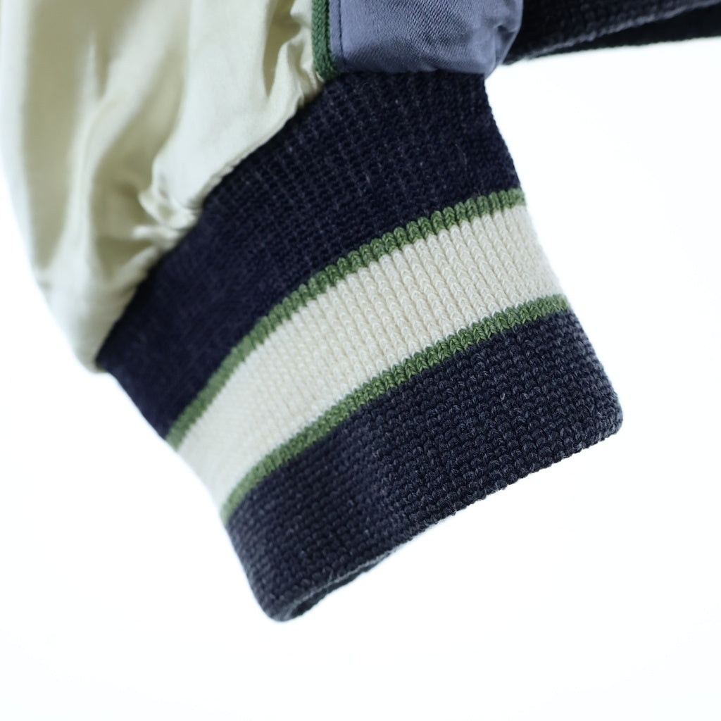 VISVIM(ヴィスヴィム) 24SS DOUGLAS JKT ダグラス ロゴデザイン ジップアップジャケット スカジャン グレー 0123405013003