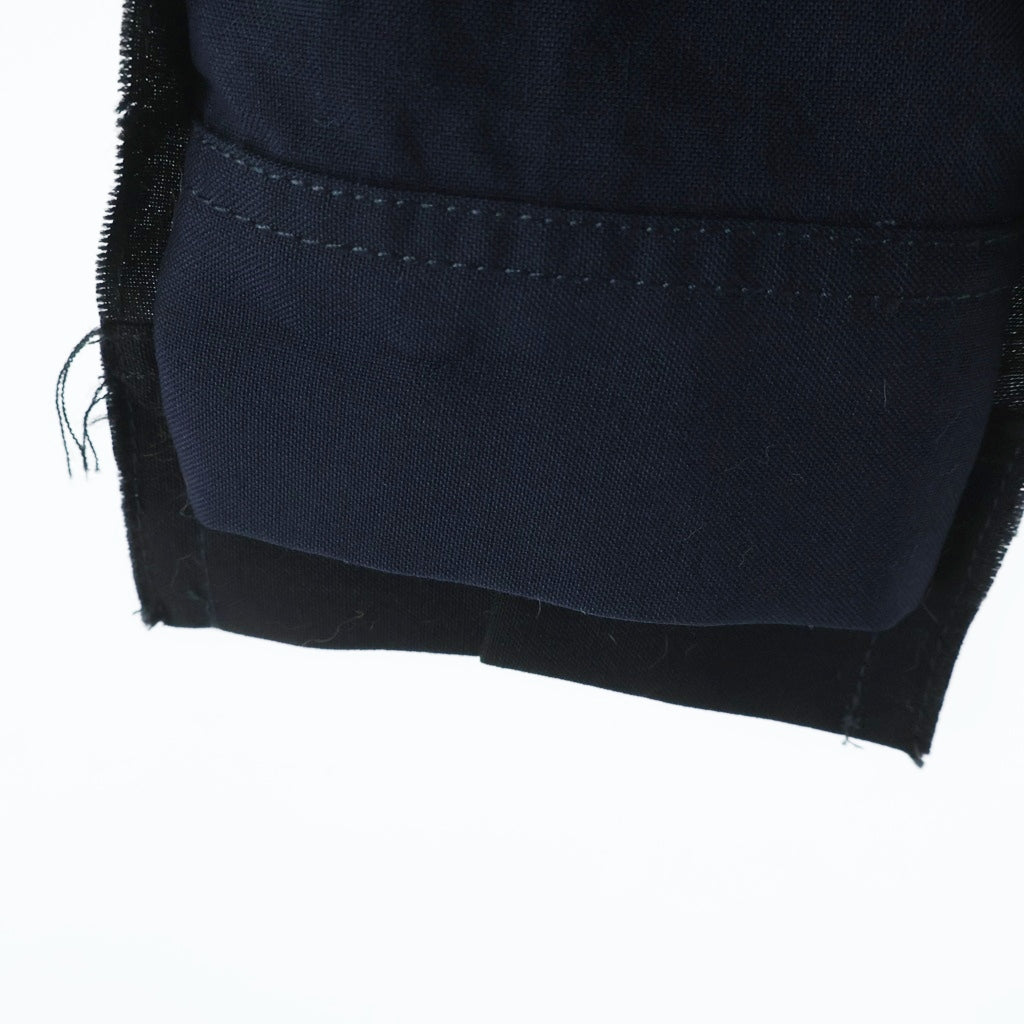 MARNI(マルニ) 24SS Tropical Wool Stitched Long Sleeved Shirt トロピカルウール ステッチ長袖シャツ ネイビー CUMU0278QS