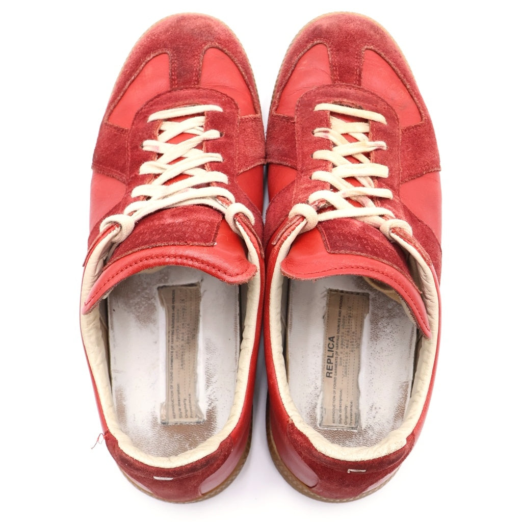MM6 Maison Margiela(エムエムシックスメゾンマルジェラ) German Trainer ジャーマン トレーナー スエード ローカットスニーカー レッド