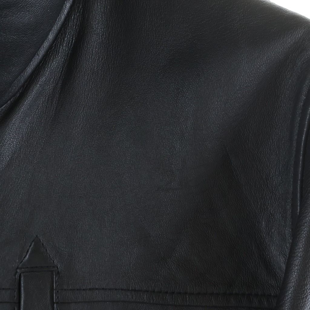 AVIREX(アヴィレックス) STAND LEATHER MA-1 MOD JACKET スタンドカラー シープレザー MA-1 モディファイジャケット ブラック 783-5150007
