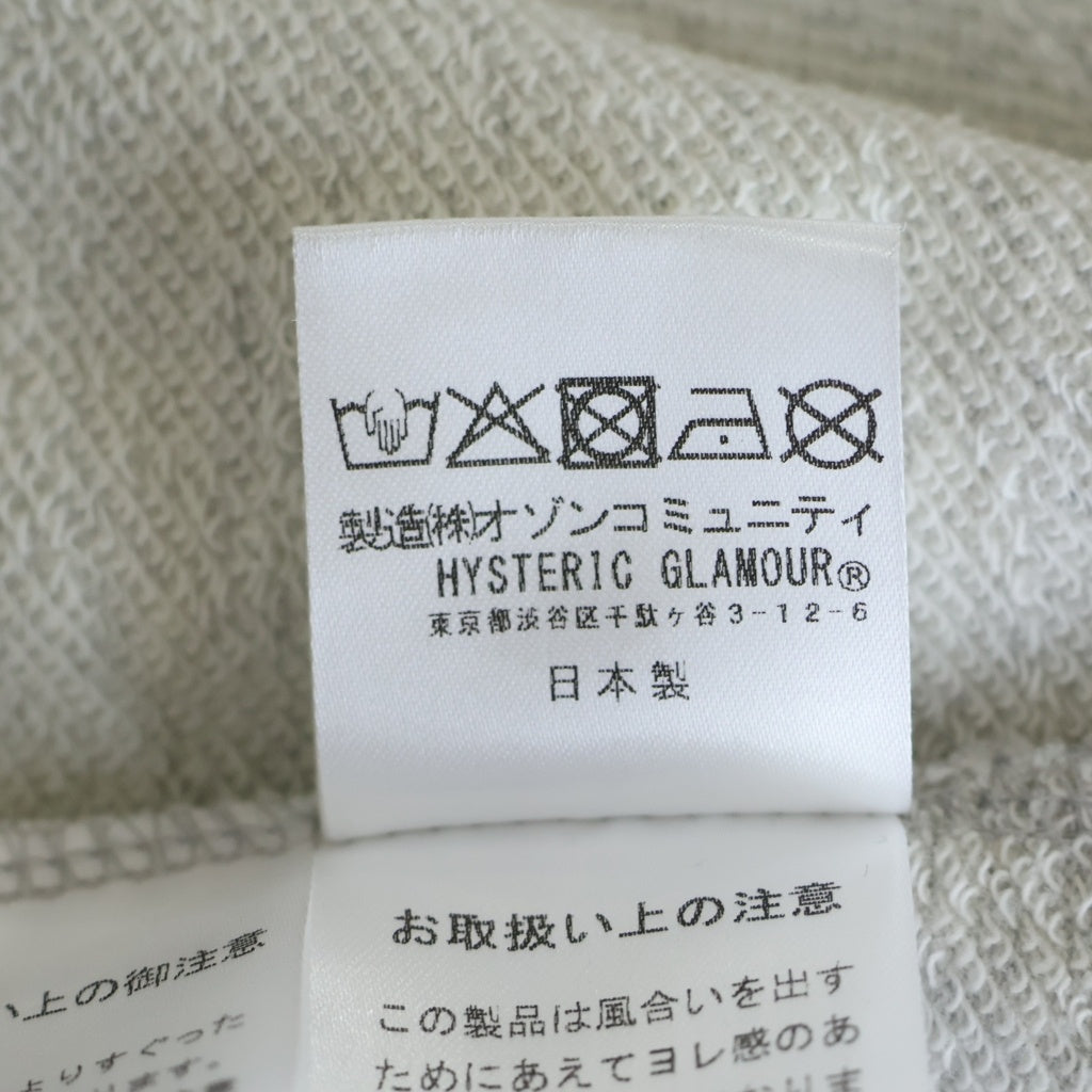 HYSTERIC GLAMOUR(ヒステリックグラマー) プリントデザイン ジップアップフーディー パーカー グレー 02261CF01