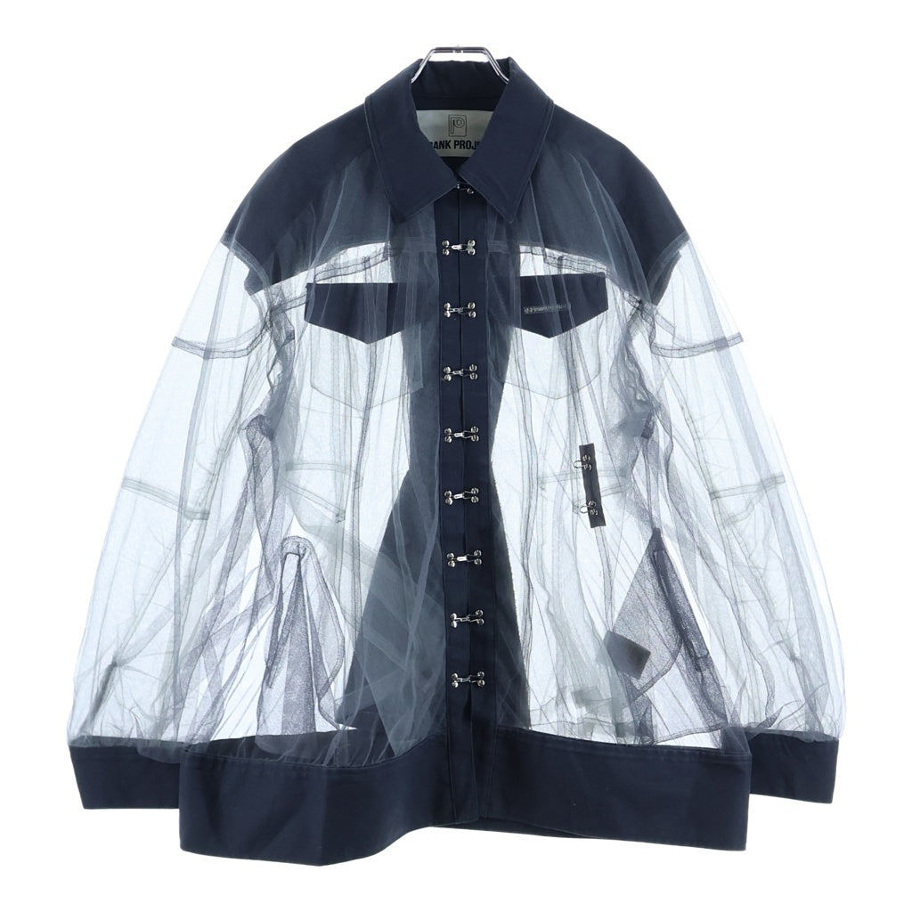 PRANK PROJECT(プランクプロジェクト) Cocoon Sleeve Tulle Blouson コットンスリーブ チュールブラウス グレー 31251215102