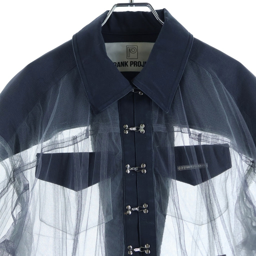 PRANK PROJECT(プランクプロジェクト) Cocoon Sleeve Tulle Blouson コットンスリーブ チュールブラウス グレー 31251215102