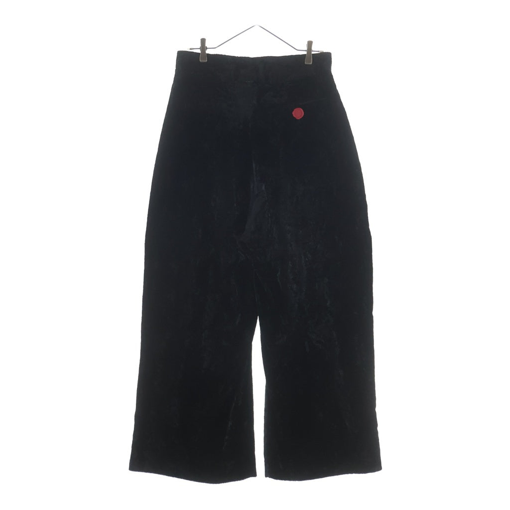 SHINYA KOZUKA(シンヤコズカ) 24AW DEAR BAGGY ディアー ベロア ジップアップ バギーパンツ ブラック 2302SK52