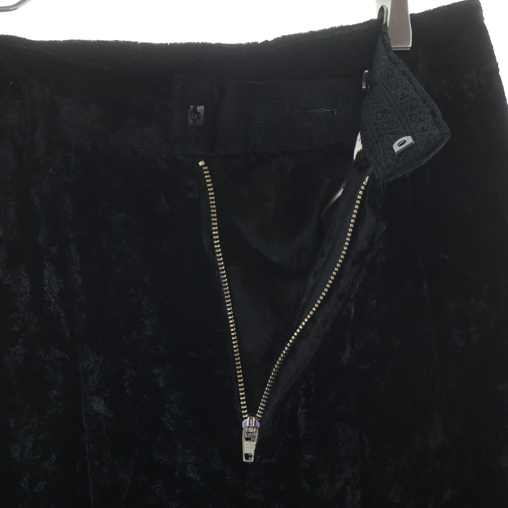 SHINYA KOZUKA(シンヤコズカ) 24AW DEAR BAGGY ディアー ベロア ジップアップ バギーパンツ ブラック 2302SK52