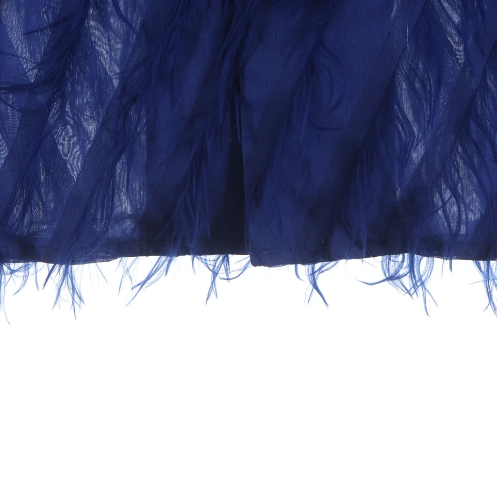 TAAKK(ターク) 23SS FRINGE OPEN COLLAR SHIRTS フリンジ オープンカラー 半袖シャツ ブルー TA23SS-SH029