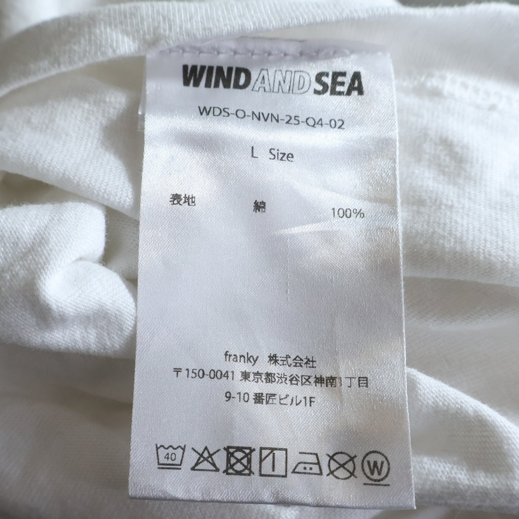 WIND AND SEA(ウィンダンシー) NIRVANA ニルヴァーナ プリント 半袖Tシャツ カットソー ホワイト WDS-O-NVN-25-Q4-02