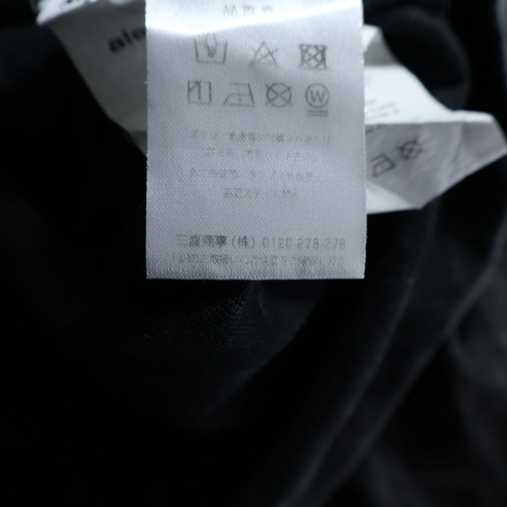 ALEXANDER WANG(アレキサンダーワン) ウォッシュ加工 ラメロゴ刺繍 長袖Tシャツ ロンT カットソー グレー