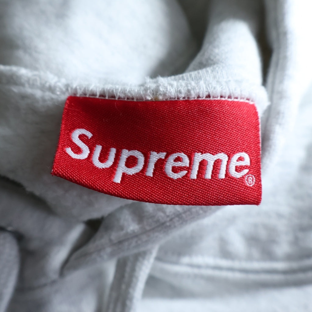 SUPREME(シュプリーム) 18AW Stripe Rib Hooded Sweat Shirt ストライプリブ フーデット スウェット パーカー グレー
