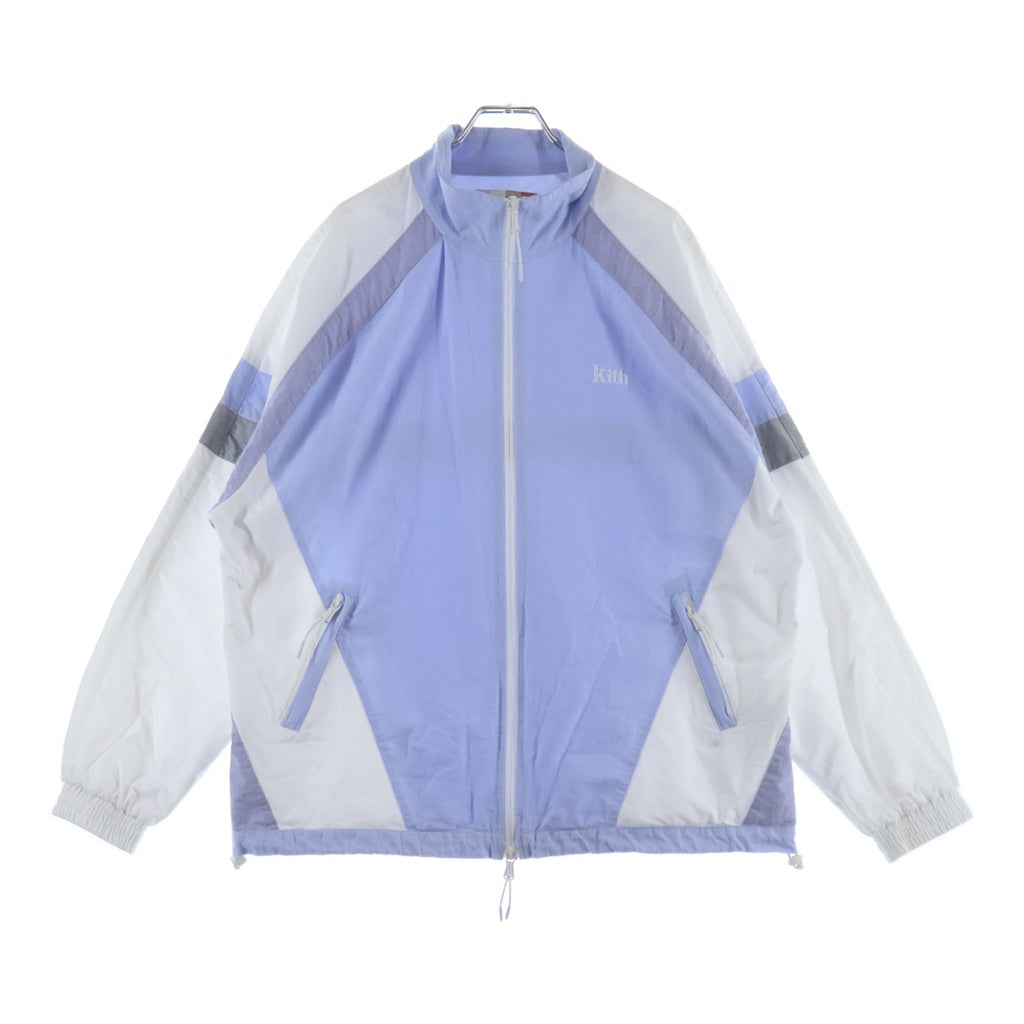 KITH(キス) 22SS Mixed Oxford Linden Retro Track Jacket Prestig ミックスオックスフォードリンデンレトロトラックジャケットプレステージ ブルー KHM010124