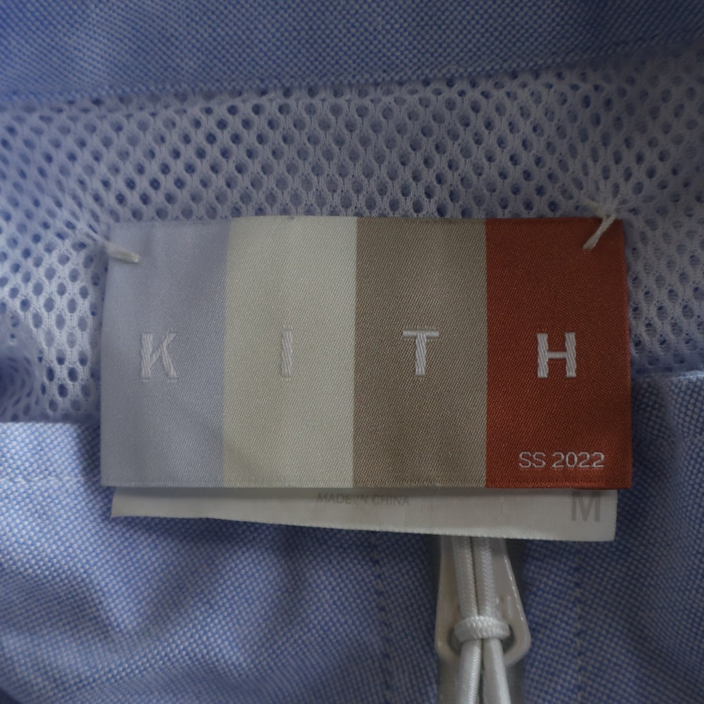 KITH(キス) 22SS Mixed Oxford Linden Retro Track Jacket Prestig ミックスオックスフォードリンデンレトロトラックジャケットプレステージ ブルー KHM010124