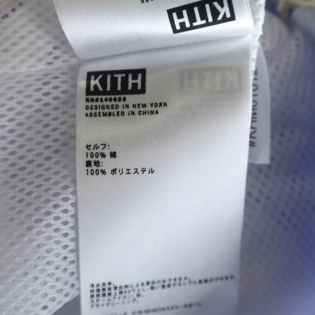 KITH(キス) 22SS Mixed Oxford Linden Retro Track Jacket Prestig ミックスオックスフォードリンデンレトロトラックジャケットプレステージ ブルー KHM010124