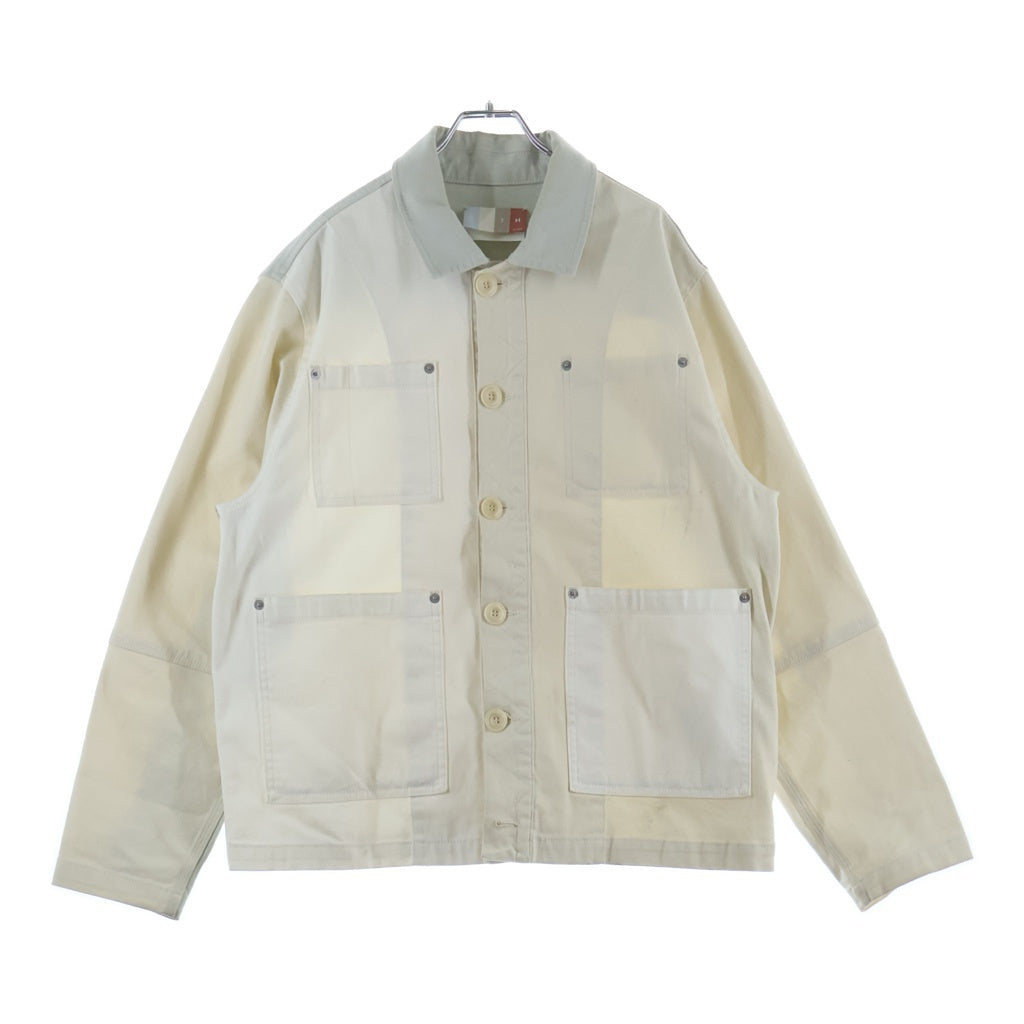 KITH(キス) 22SS WASHED CANVAS WILLOUGHBY CHORE JACKET SANDRIFT ウォッシュドキャンバス ウィロビー チョアジャケット サンドリフト ホワイト KHM010078