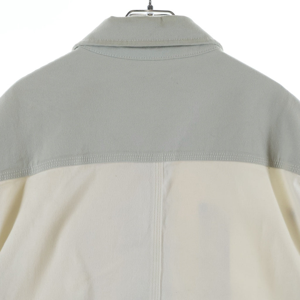 KITH(キス) 22SS WASHED CANVAS WILLOUGHBY CHORE JACKET SANDRIFT ウォッシュドキャンバス ウィロビー チョアジャケット サンドリフト ホワイト KHM010078