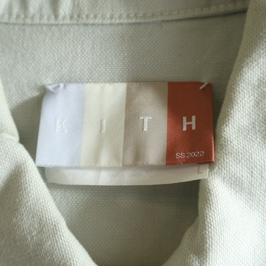 KITH(キス) 22SS WASHED CANVAS WILLOUGHBY CHORE JACKET SANDRIFT ウォッシュドキャンバス ウィロビー チョアジャケット サンドリフト ホワイト KHM010078