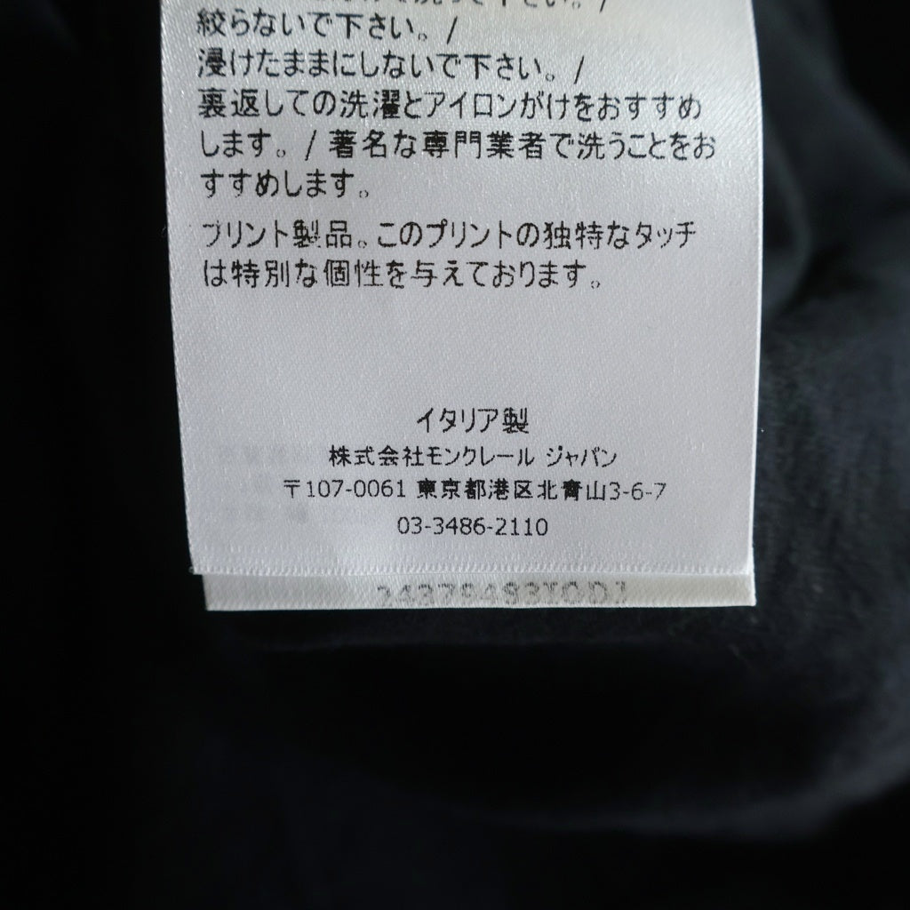 MONCLER(モンクレール) ×Palm Angels MAGLIA GIROCOLLO パームエンジェルス マグリア ロゴワッペン クルーネック カットソー 半袖Tシャツ ブラック E209L8000450