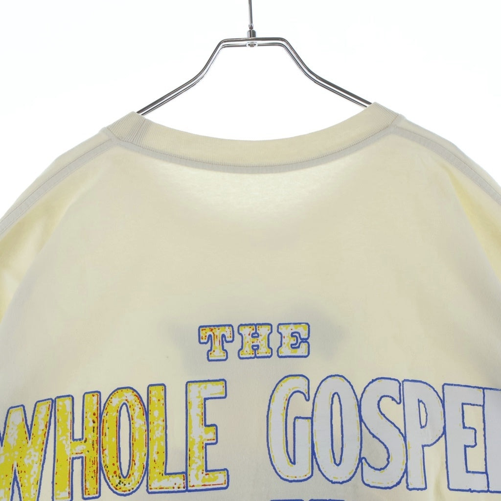 RRR123 RIVINGTON roi Rebis(リヴィントンロイレビス) BURNING CROSS PRINT バーニング クロス プリント クルーネック カットソー 半袖Tシャツ ホワイト