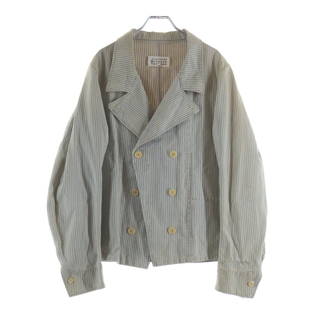 Maison Martin Margiela(メゾンマルタンマルジェラ) 21SS Cotton Striped Tailored Jacket コットンストライプテーラードジャケット ホワイト S50BN0465