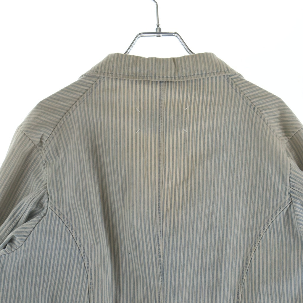 Maison Martin Margiela(メゾンマルタンマルジェラ) 21SS Cotton Striped Tailored Jacket コットンストライプテーラードジャケット ホワイト S50BN0465