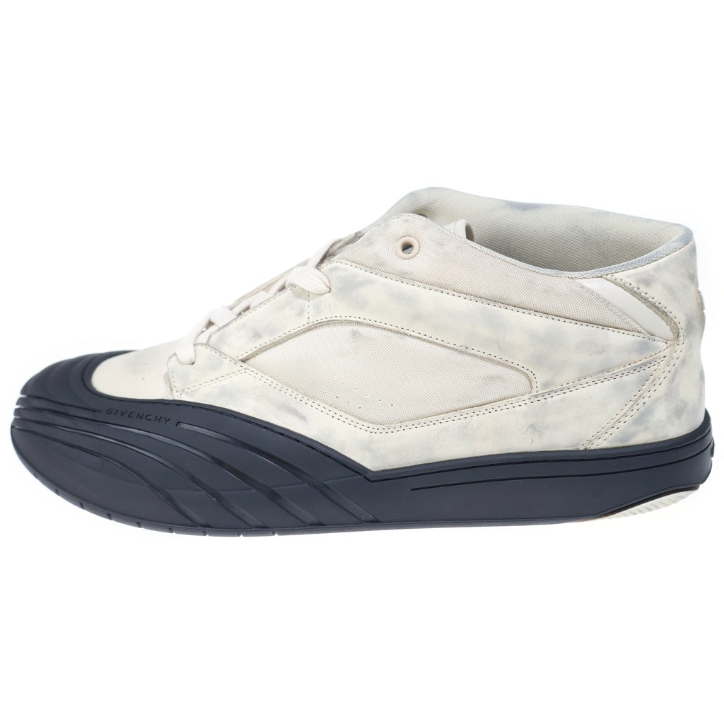 GIVENCHY(ジバンシー) スニーカー メンズ - ベージュ×ライトグレー インソール取外し可 レザー GIVENCHY(ジバンシィ) MID-TOP SNEAKERS ミッドトップスニーカー