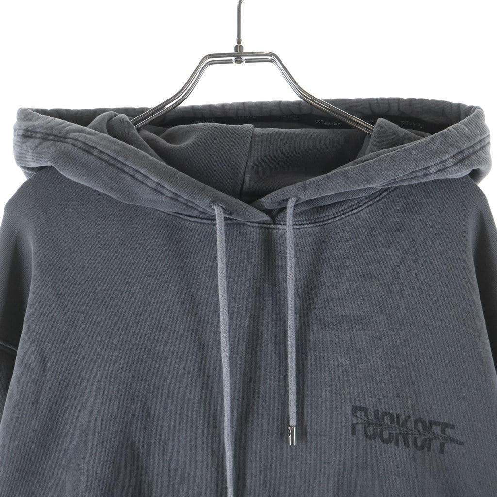 STAMPD(スタンプド) プリント プルオーバーパーカー フーディー グレー