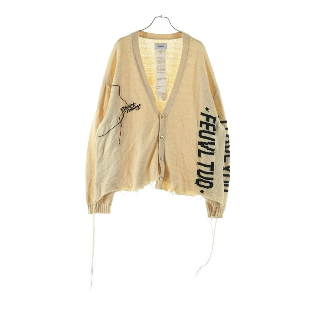 doublet(ダブレット) 20SS HIDDEN MESSAGE CARDIGAN ヒドゥンメッセージ カーディガン ホワイト 20SS21KN29