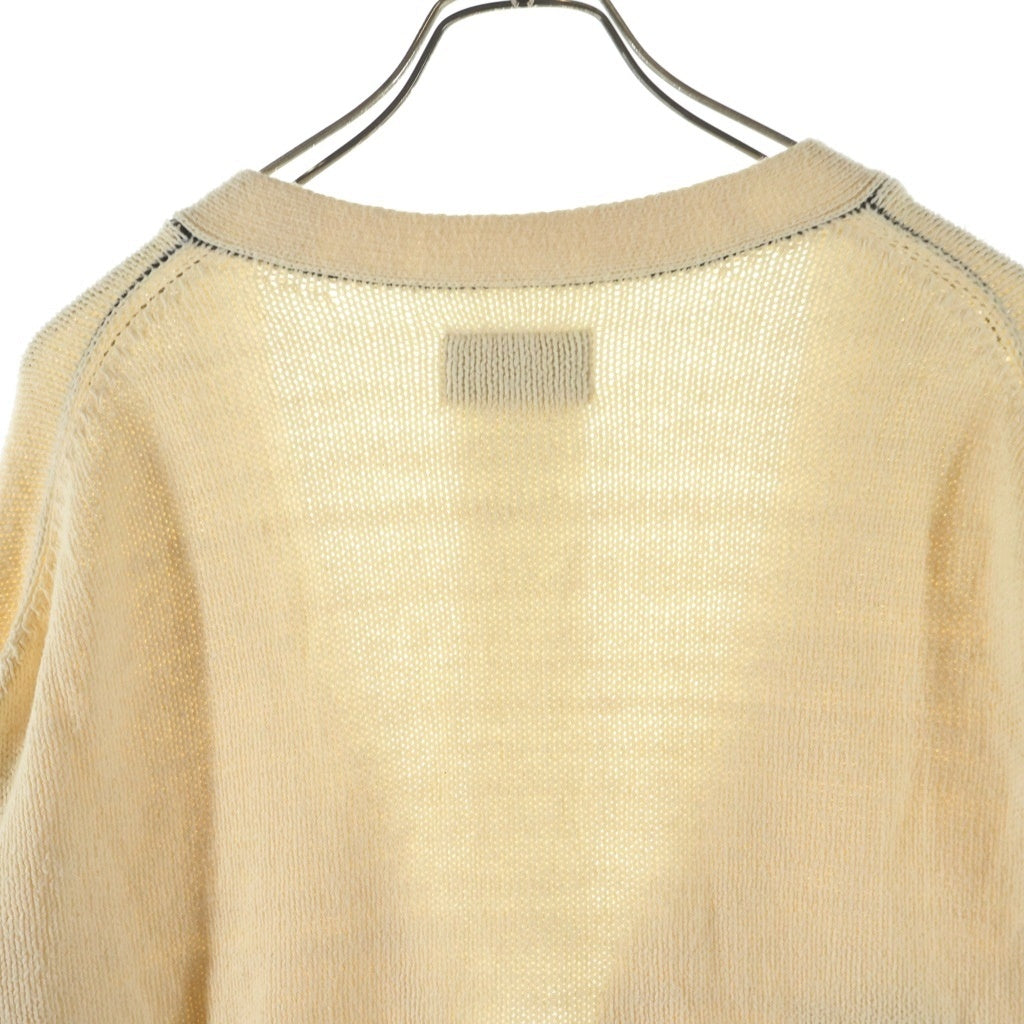 doublet(ダブレット) 20SS HIDDEN MESSAGE CARDIGAN ヒドゥンメッセージ カーディガン ホワイト 20SS21KN29