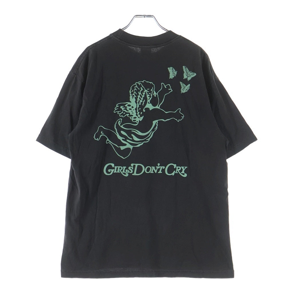Girls Don't Cry(ガールズドントクライ) 24SS GDC Angel Logo S/S T-Shirt エンジェルプリント 半袖Tシャツ カットー ブラック