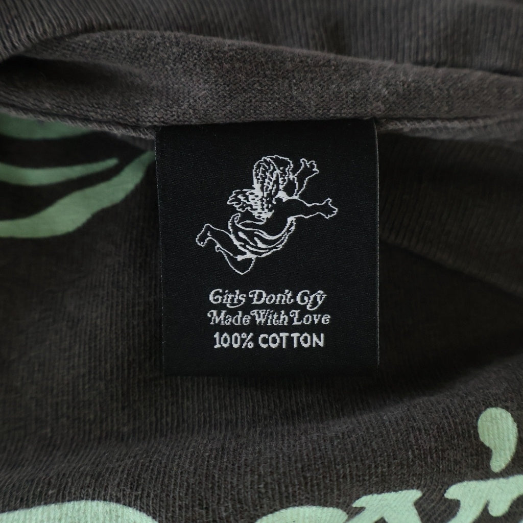 Girls Don't Cry(ガールズドントクライ) 24SS GDC Angel Logo S/S T-Shirt エンジェルプリント 半袖Tシャツ カットー ブラック