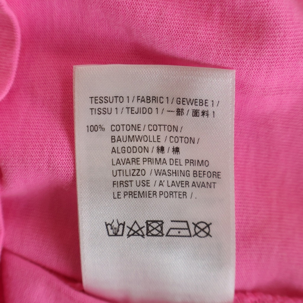 BALENCIAGA(バレンシアガ) キャンペーンロゴデザイン クルーネック カットソー 半袖Tシャツ レディース ピンク