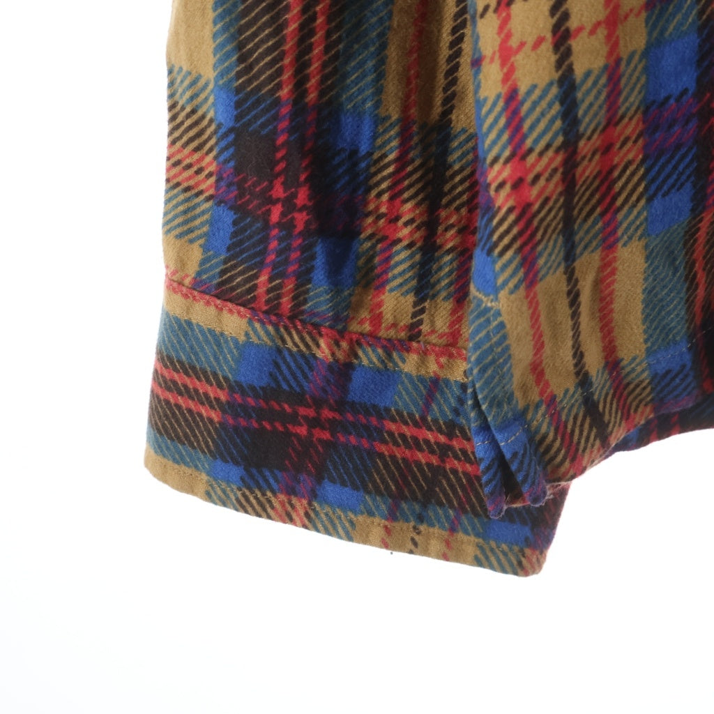 SUPREME(シュプリーム) 24SS Printed Hooded Flannel Shir ロゴ刺繍 チェック フーデッド長袖フランネルシャツ マルチ