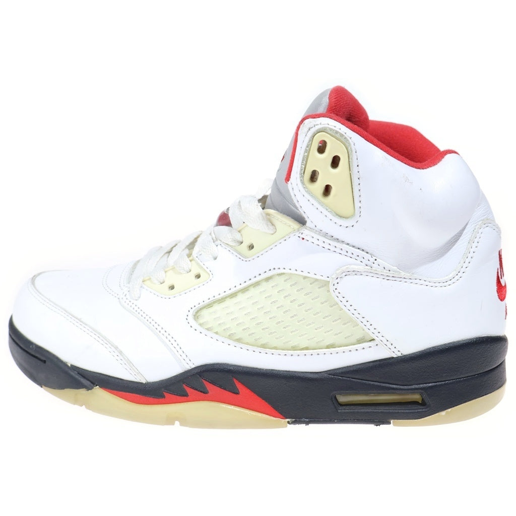 NIKE(ナイキ) AIR JORDAN 5 RETRO OG FIRE RED エアジョーダン レトロ ファイアレッド ハイカットスニーカー ホワイト/レッド US9.5/27.5cm DA1911-102