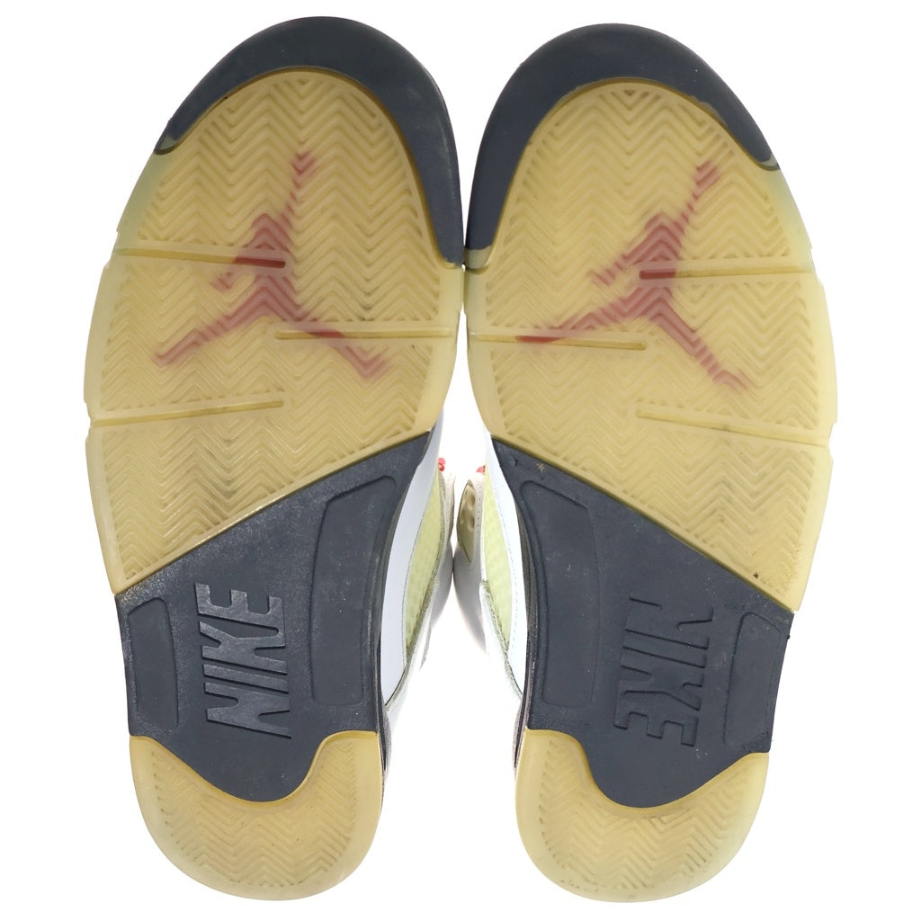 NIKE(ナイキ) AIR JORDAN 5 RETRO OG FIRE RED エアジョーダン レトロ ファイアレッド ハイカットスニーカー ホワイト/レッド US9.5/27.5cm DA1911-102
