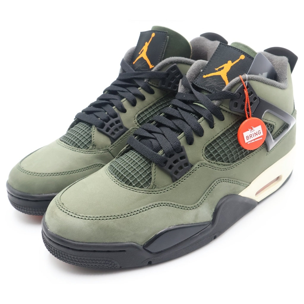 NIKE(ナイキ) ×UNDEFEATED AIR JORDAN 4 RETRO アンディフィーテッド エアジョーダン4 レトロ ハイカットスニーカー カーキ US10/28cm IB1519-200