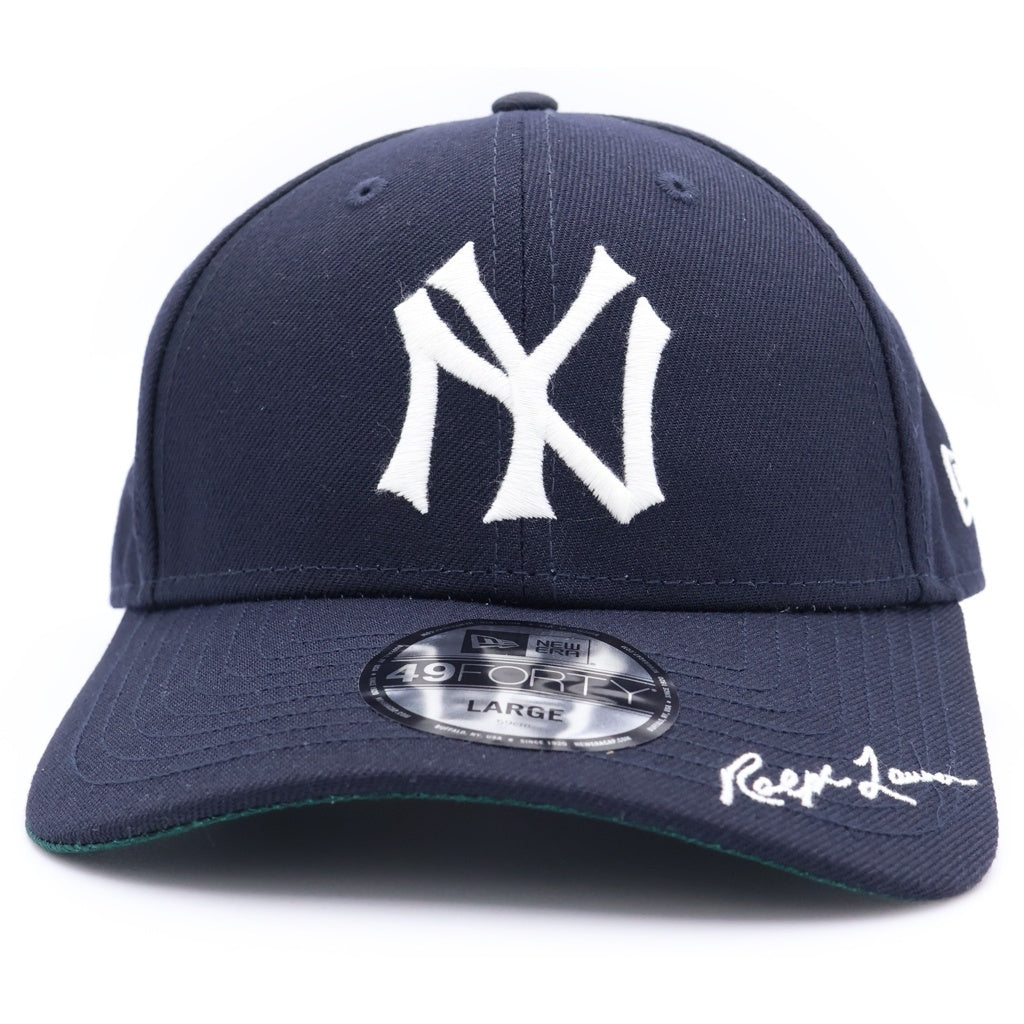 NEW ERA(ニューエラ) ×POLO RALPH LAUREN ポロ ラルフローレン ロゴデザイン ベースボールキャップ 帽子 ネイビー