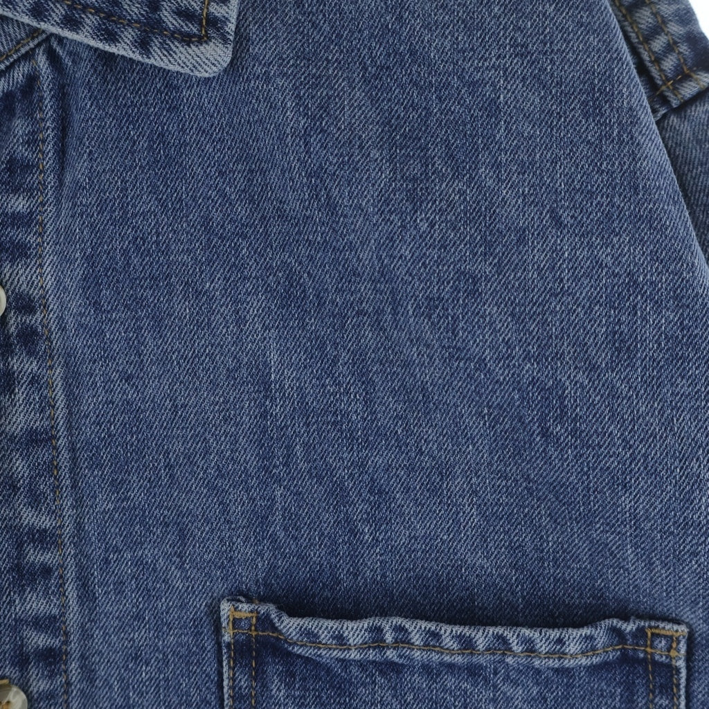 KITH(キス) 21AW 胸ポケットデザイン レギュラーカラー デニム長袖シャツ インディゴ KHM030036