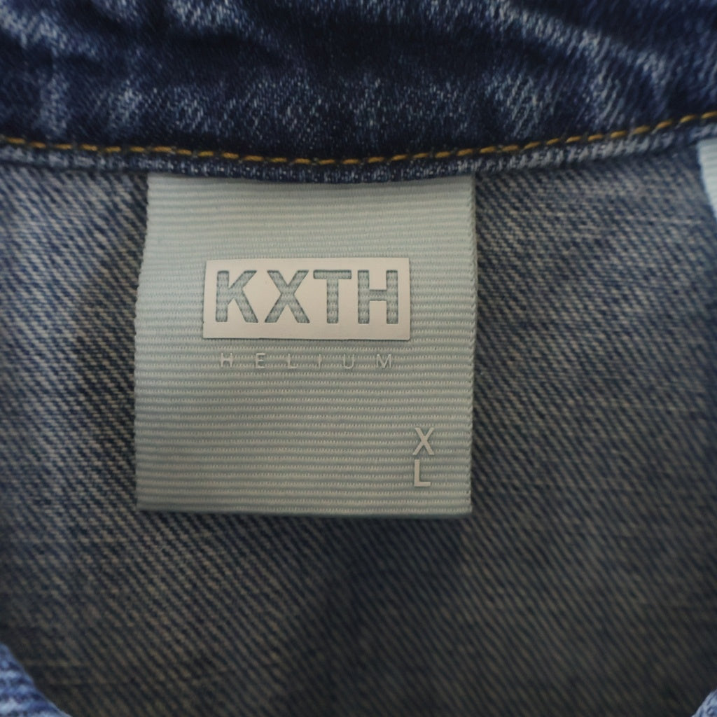KITH(キス) 21AW 胸ポケットデザイン レギュラーカラー デニム長袖シャツ インディゴ KHM030036
