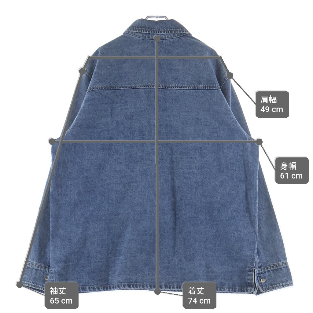 KITH(キス) 21AW 胸ポケットデザイン レギュラーカラー デニム長袖シャツ インディゴ KHM030036