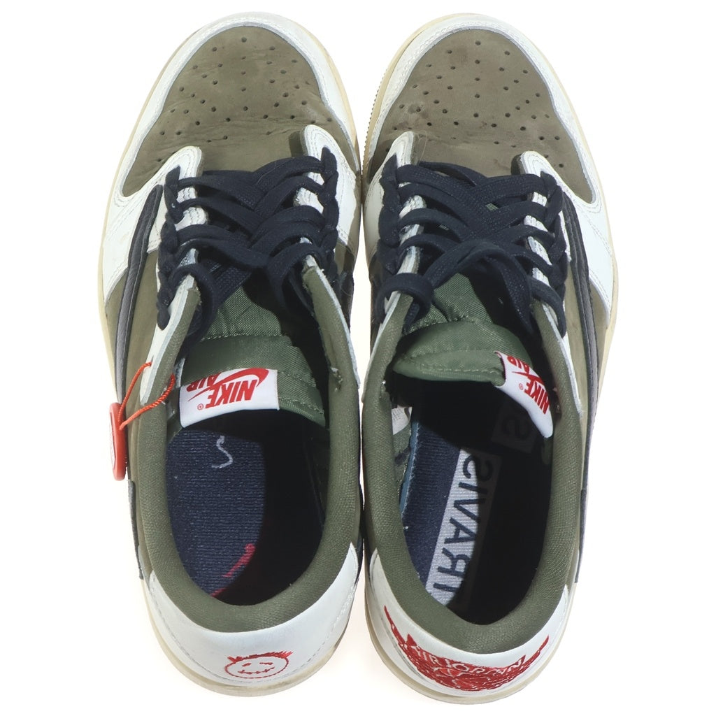 NIKE(ナイキ) ×TRAVIS SCOTT AIR JORDAN 1 LOW OG SP REVERSE OLIVE トラヴィススコット エアジョーダン1 ローカットスニーカー US9/27.0cm DM7866-200