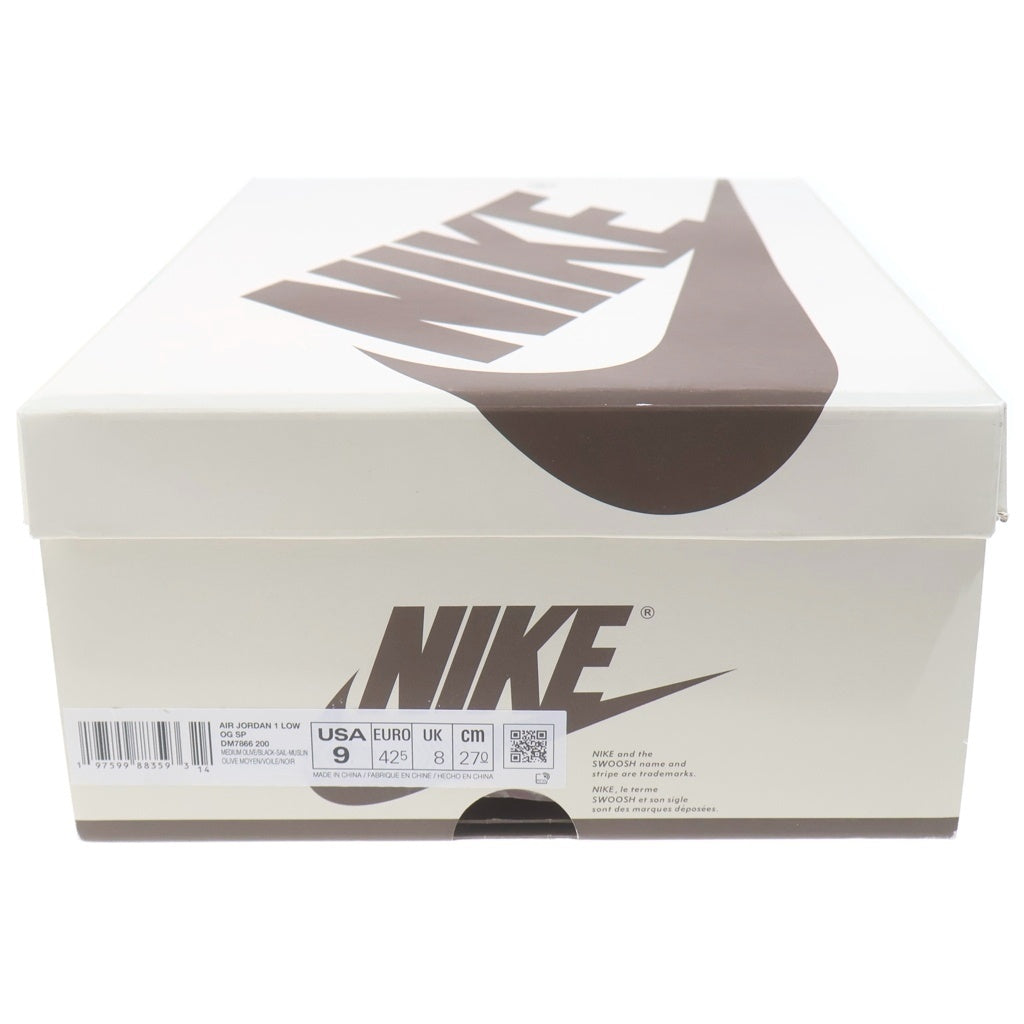 NIKE(ナイキ) ×TRAVIS SCOTT AIR JORDAN 1 LOW OG SP REVERSE OLIVE トラヴィススコット エアジョーダン1 ローカットスニーカー US9/27.0cm DM7866-200