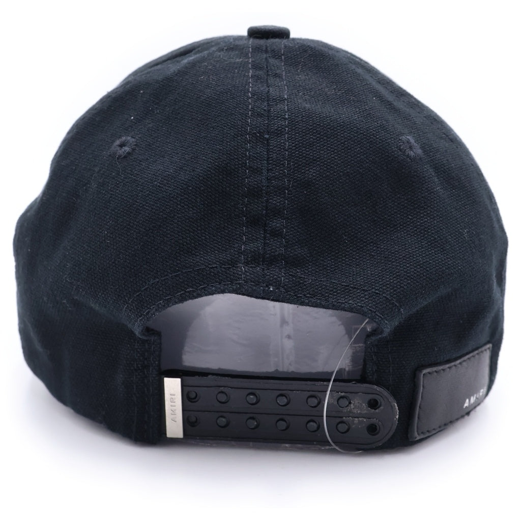AMIRI(アミリ) FULL CANVAS MA HAT ロゴ刺繍 ベースボールキャップ 帽子 ブラック SRAMHACP1016