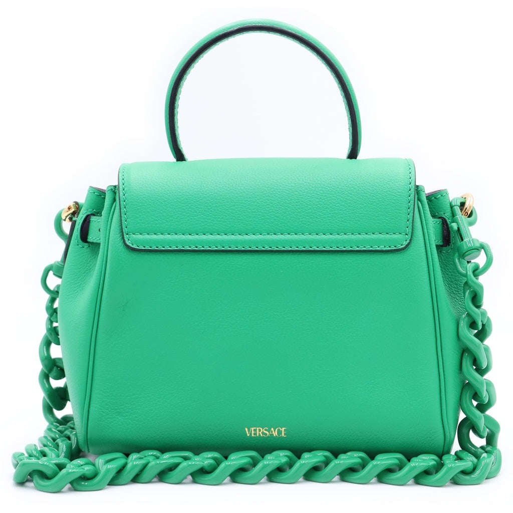 VERSACE(ヴェルサーチ) ラ メドゥーサ スモール ハンドバッグ グリーン レディース