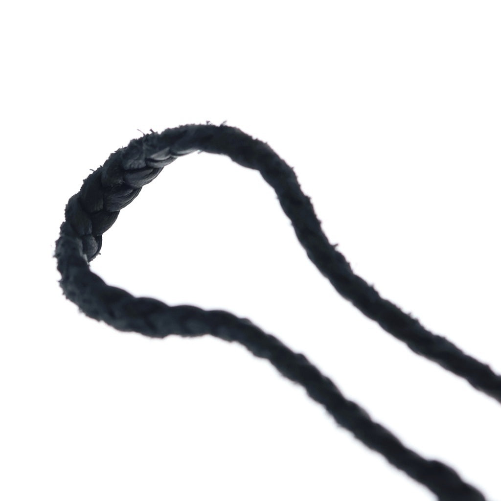 CHROME HEARTS(クロムハーツ) LEATHER BRAID SCROLL ラージ レザーブレイドネックレス ブラック/シルバー