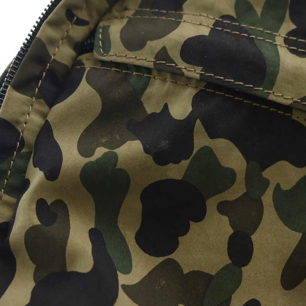 A BATHING APE(アベイシングエイプ) 1st camo カモフラ総柄 ブリーフケース ハンドバッグ グリーン レディース