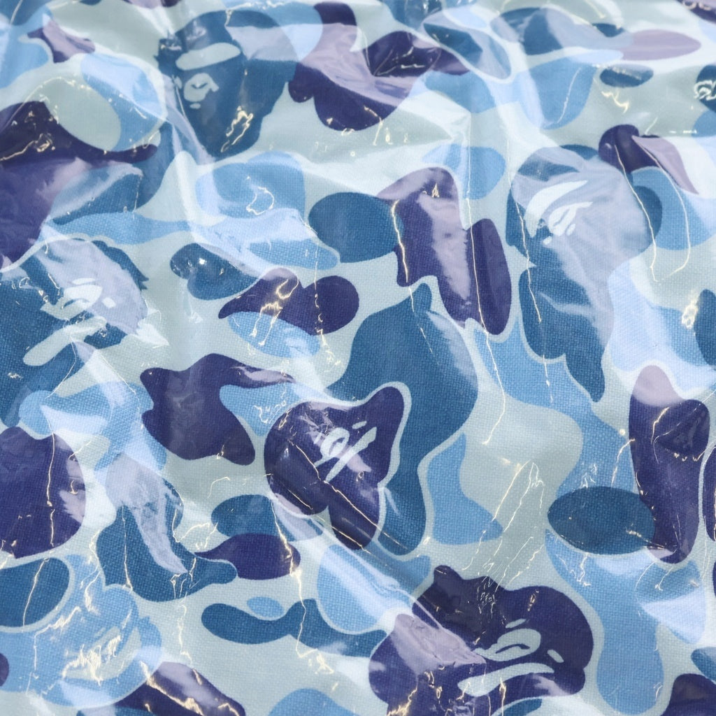 A BATHING APE(アベイシングエイプ) ABC CAMO CIRCLE BEADS CUSHION カモフラ総柄 サークル ビーズクッション ブルー