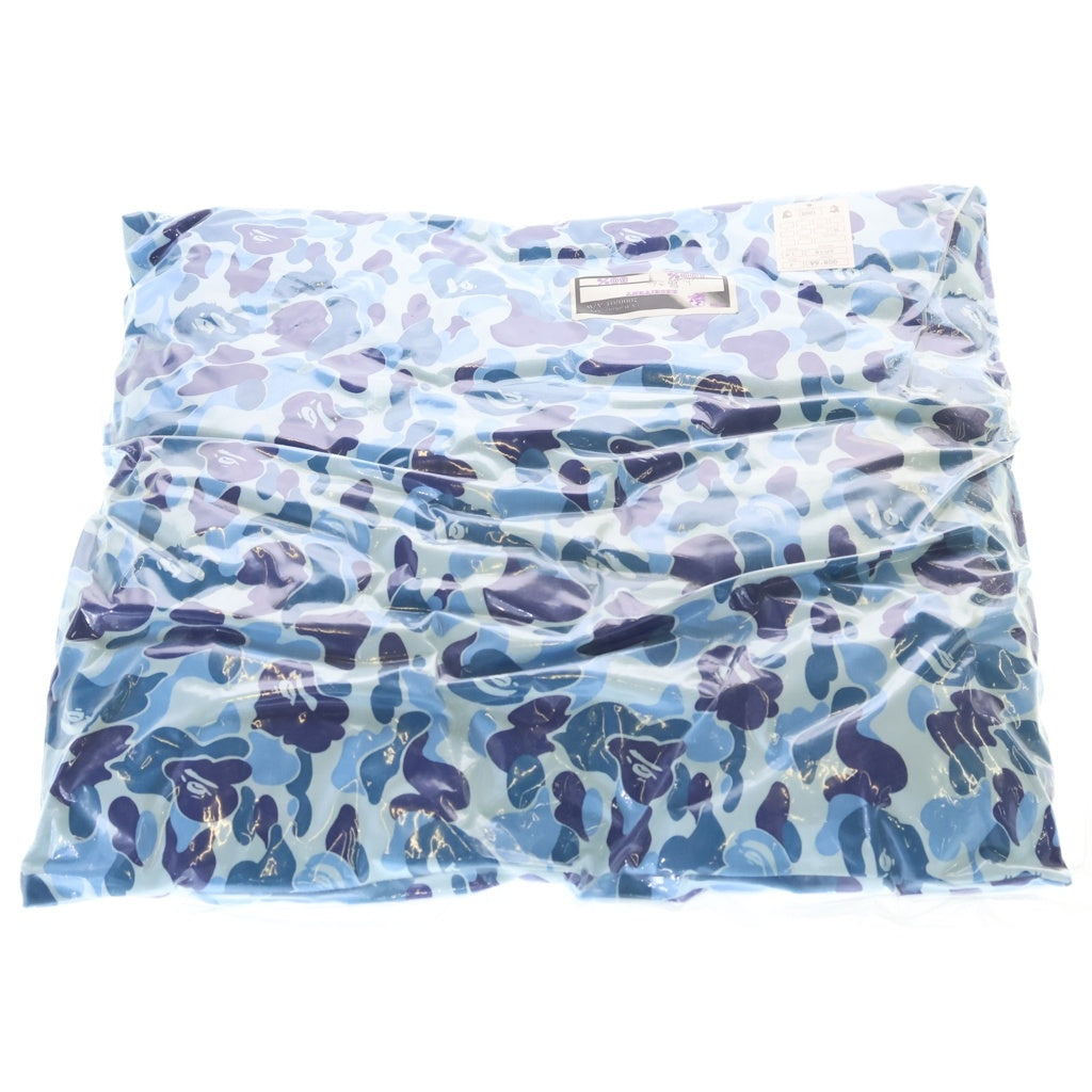 A BATHING APE(アベイシングエイプ) ABC CAMO SQUARE CUSHION カモフラ総柄 スクエアクッション ブルー